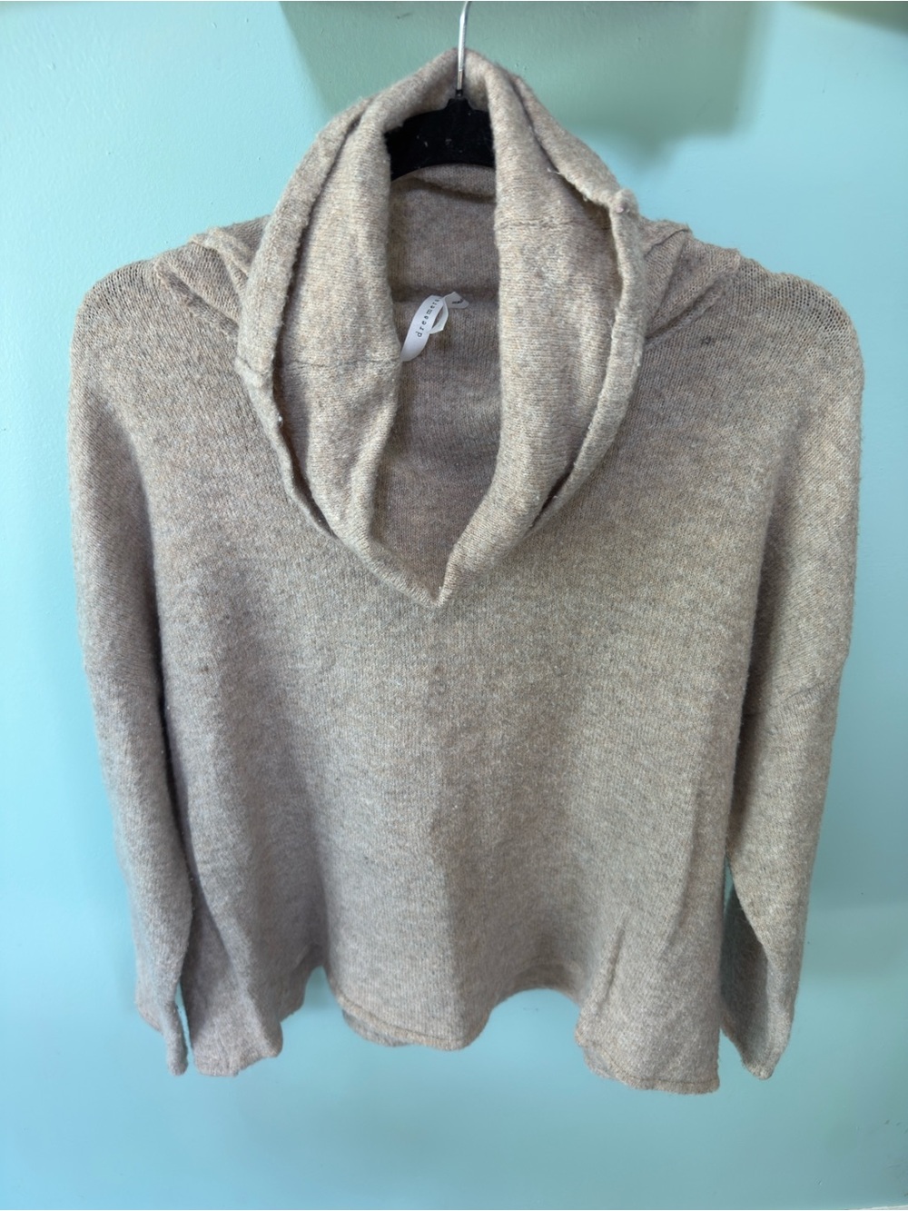 Dreamers By Debut Cozy Taupe Cowl Neck Women's Sweater Size Medium